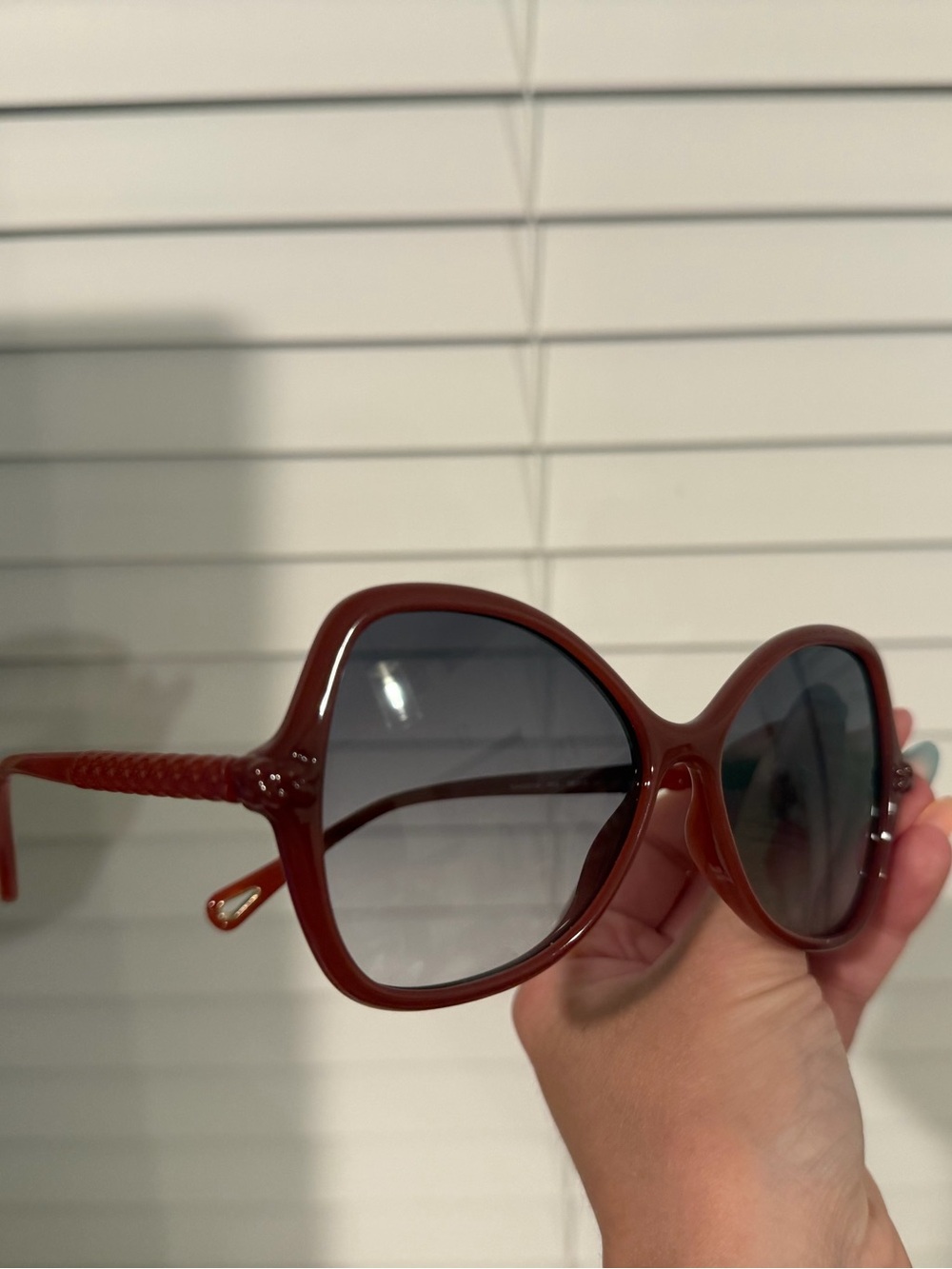 Chloé Billie Oversized Butterfly Sunglasses Orange Made in Italy